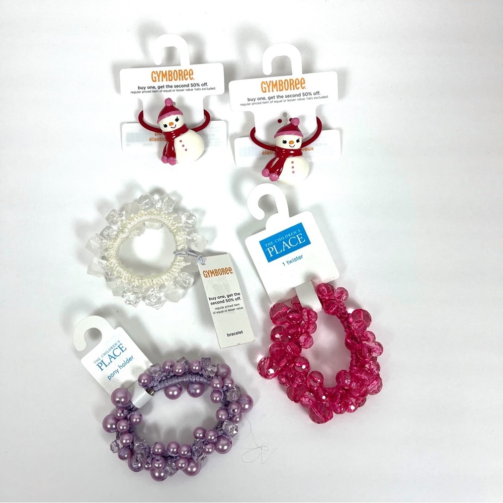 Lot of 5 new with tags girls hair accessories